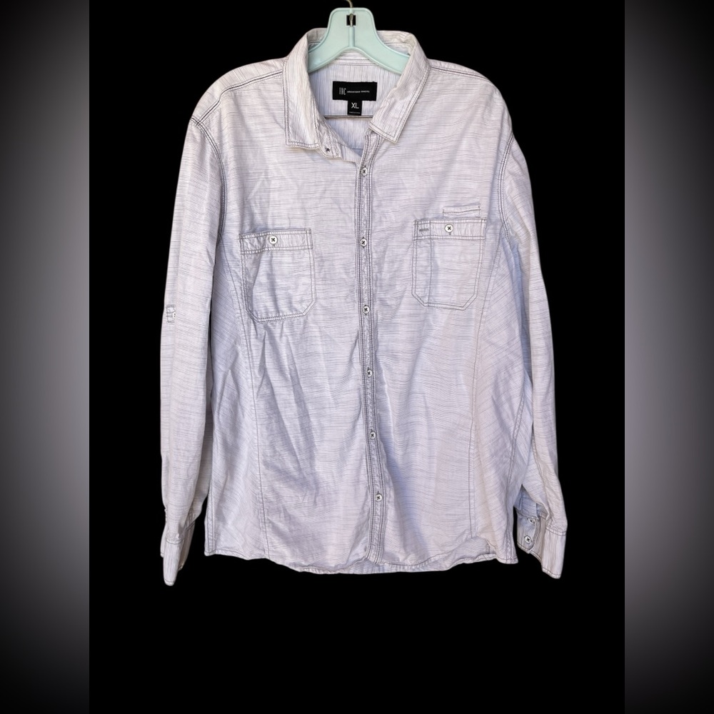 INC International Concepts White Lightweight Shirt Jacket
